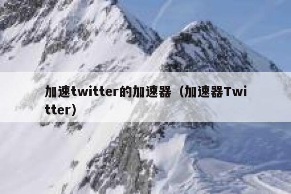 加速twitter的加速器（加速器Twitter） 第1张