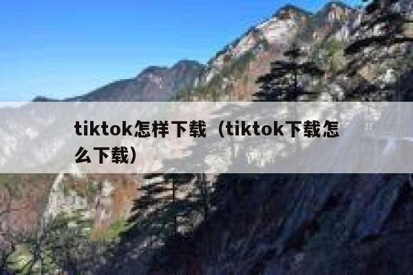 tiktok怎样下载（tiktok下载怎么下载） 第1张