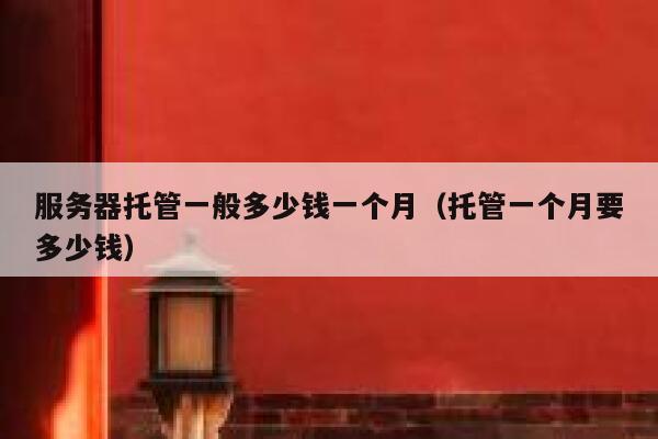 服务器托管一般多少钱一个月（托管一个月要多少钱） 第1张
