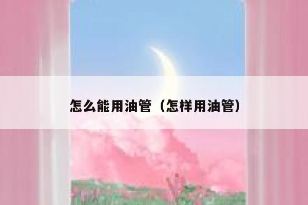 怎么能用油管（怎样用油管） 第1张