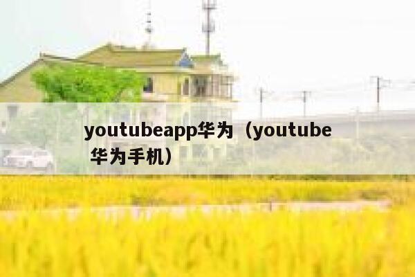youtubeapp华为（youtube 华为手机） 第1张