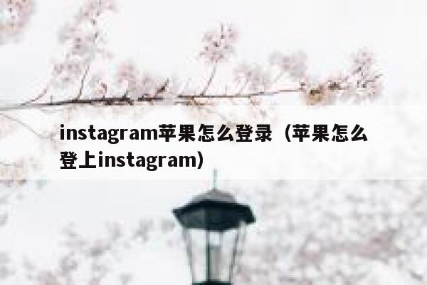 instagram苹果怎么登录（苹果怎么登上instagram） 第1张