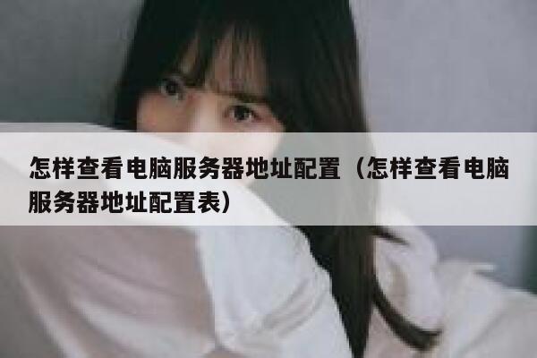 怎样查看电脑服务器地址配置（怎样查看电脑服务器地址配置表） 第1张