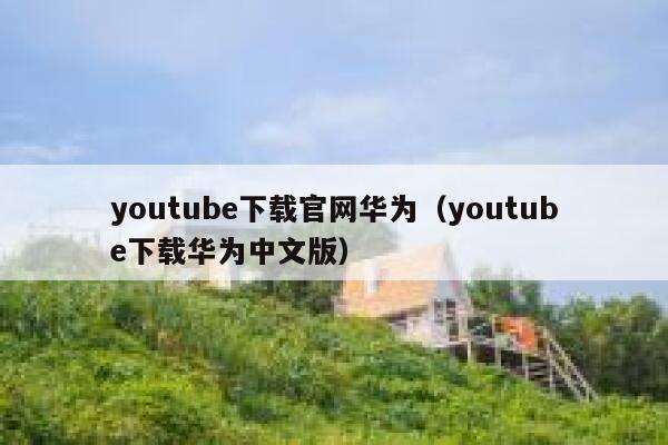youtube下载官网华为（youtube下载华为中文版） 第1张