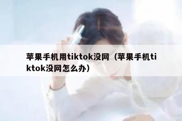 苹果手机用tiktok没网（苹果手机tiktok没网怎么办） 第1张