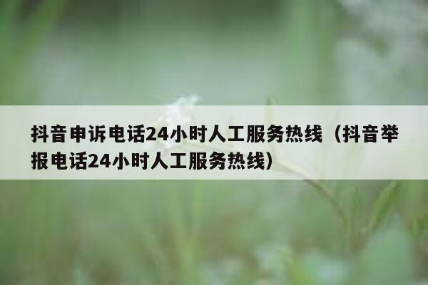 抖音申诉电话24小时人工服务热线（抖音举报电话24小时人工服务热线） 第1张
