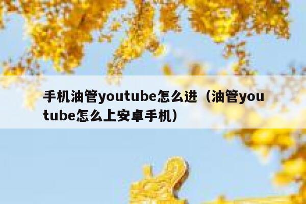 手机油管youtube怎么进（油管youtube怎么上安卓手机） 第1张
