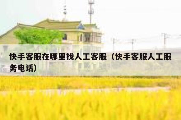快手客服在哪里找人工客服（快手客服人工服务电话） 第1张