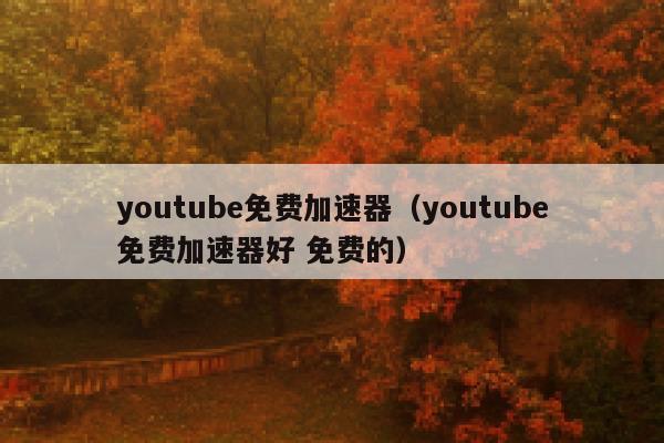 youtube免费加速器（youtube免费加速器好 免费的） 第1张