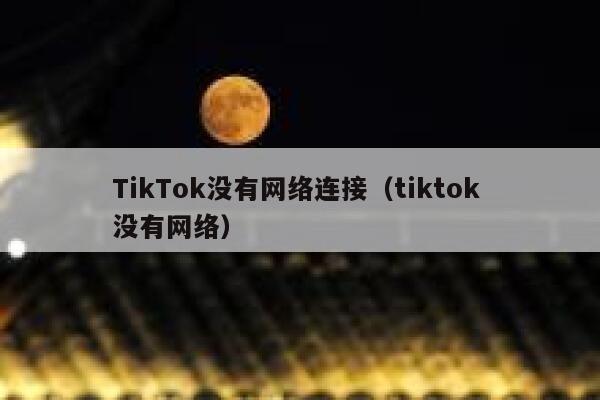TikTok没有网络连接（tiktok 没有网络） 第1张