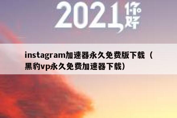 instagram加速器永久免费版下载（黑豹vp永久免费加速器下载） 第1张