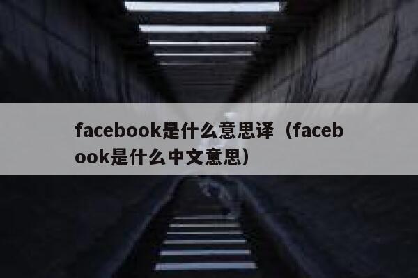 facebook是什么意思译（facebook是什么中文意思） 第1张