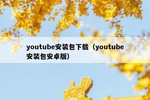 youtube安装包下载（youtube安装包安卓版） 第1张