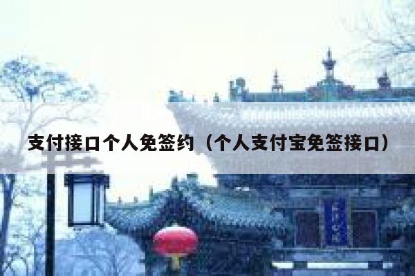支付接口个人免签约（个人支付宝免签接口） 第1张