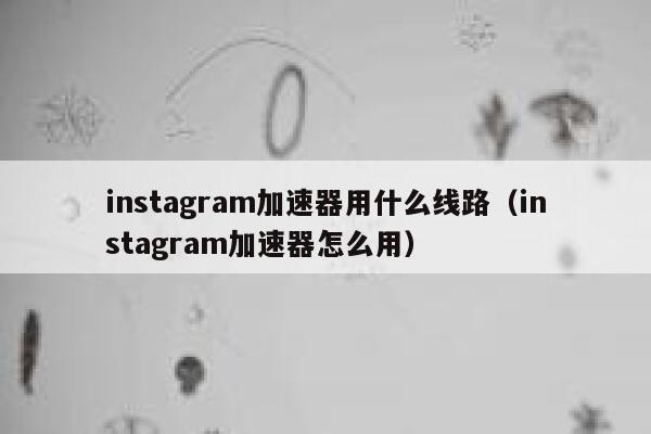 instagram加速器用什么线路（instagram加速器怎么用） 第1张
