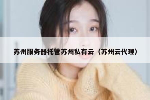 苏州服务器托管苏州私有云（苏州云代理） 第1张