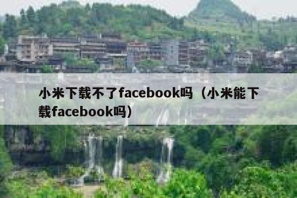 小米下载不了facebook吗（小米能下载facebook吗） 第1张