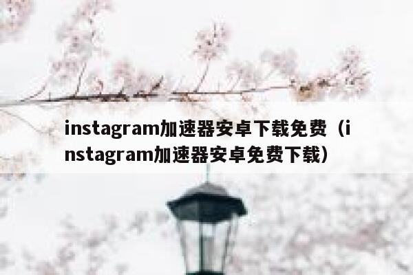 instagram加速器安卓下载免费（instagram加速器安卓免费下载） 第1张