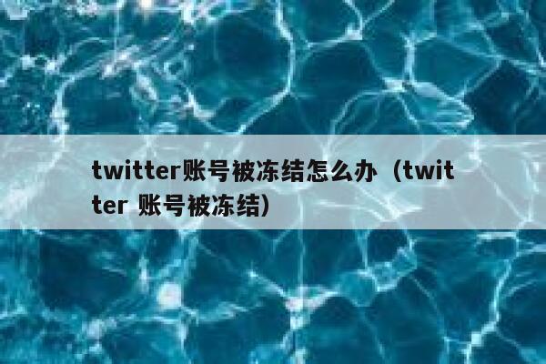 twitter账号被冻结怎么办（twitter 账号被冻结） 第1张