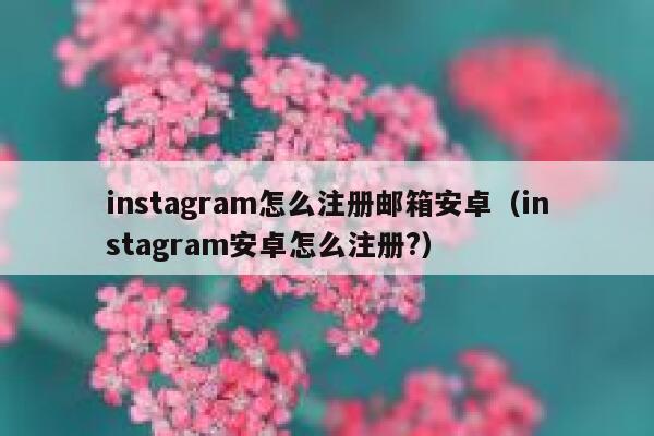 instagram怎么注册邮箱安卓（instagram安卓怎么注册?） 第1张