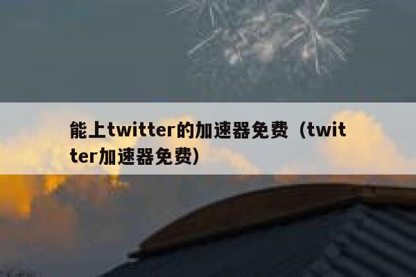 能上twitter的加速器免费（twitter加速器免费） 第1张