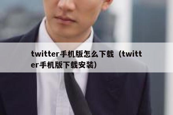 twitter手机版怎么下载（twitter手机版下载安装） 第1张