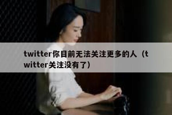 twitter你目前无法关注更多的人（twitter关注没有了） 第1张