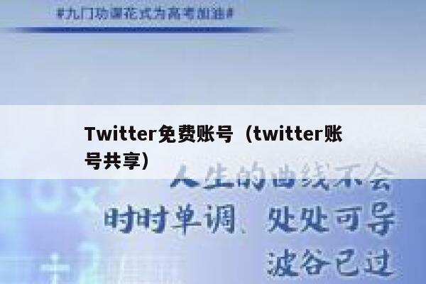 Twitter免费账号（twitter账号共享） 第1张
