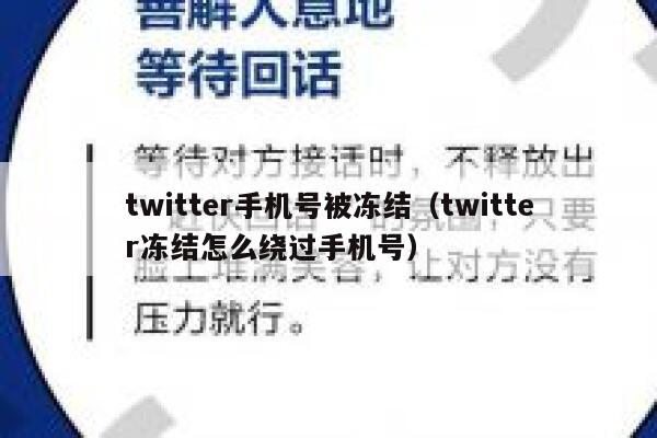 twitter手机号被冻结（twitter冻结怎么绕过手机号） 第1张