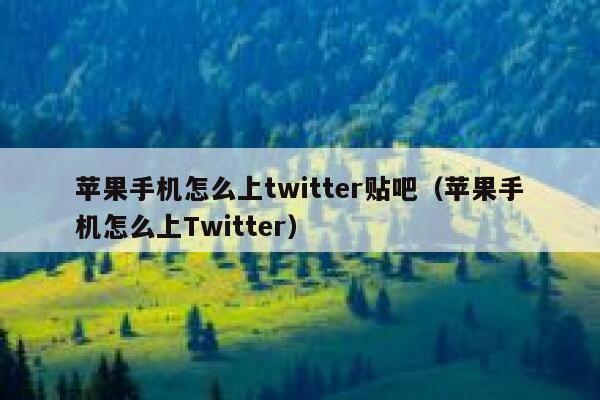 苹果手机怎么上twitter贴吧（苹果手机怎么上Twitter） 第1张