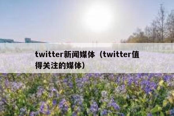 twitter新闻媒体（twitter值得关注的媒体） 第1张