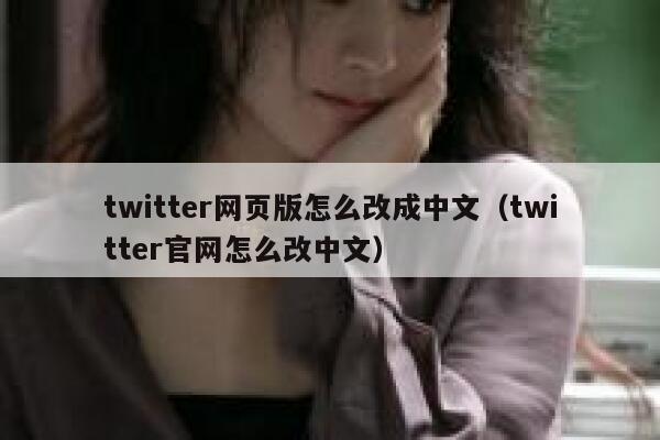 twitter网页版怎么改成中文（twitter官网怎么改中文） 第1张