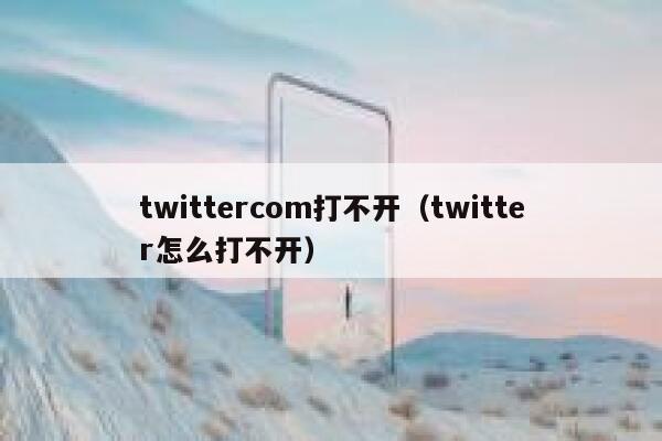 twittercom打不开（twitter怎么打不开） 第1张