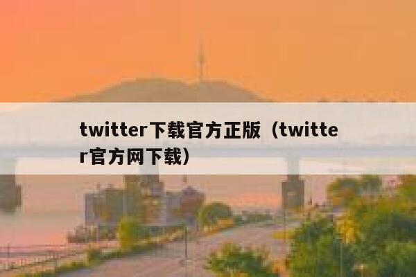 twitter下载官方正版（twitter官方网下载） 第1张