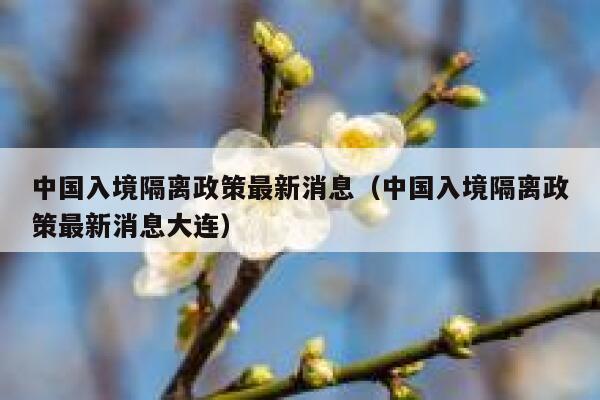 中国入境隔离政策最新消息（中国入境隔离政策最新消息大连） 第1张