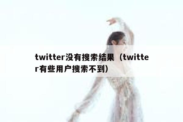 twitter没有搜索结果（twitter有些用户搜索不到） 第1张