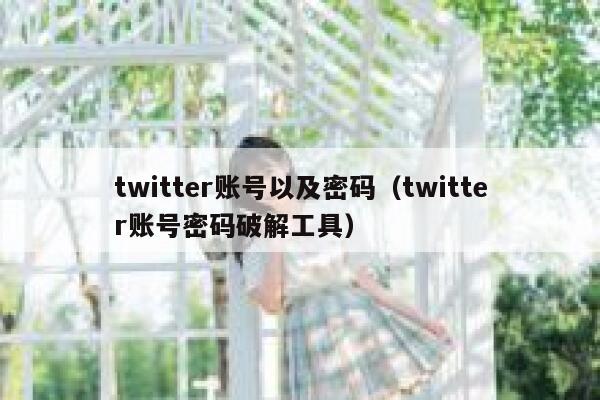 twitter账号以及密码（twitter账号密码破解工具） 第1张