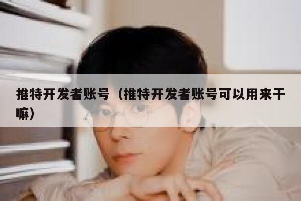 推特开发者账号（推特开发者账号可以用来干嘛） 第1张