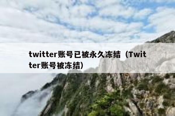 twitter账号已被永久冻结（Twitter账号被冻结） 第1张