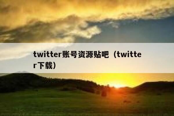 twitter账号资源贴吧（twitter下载） 第1张