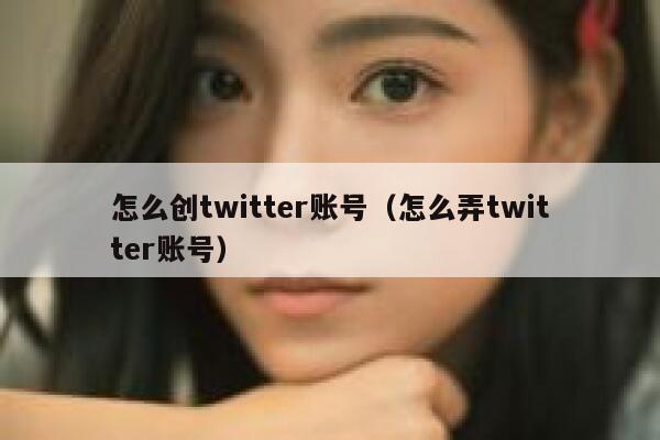 怎么创twitter账号（怎么弄twitter账号） 第1张