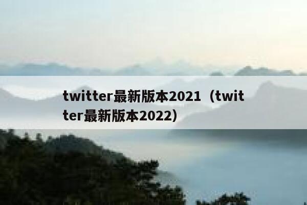 twitter最新版本2021（twitter最新版本2022） 第1张