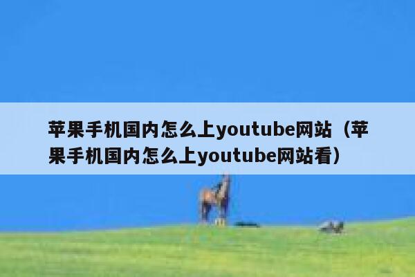 苹果手机国内怎么上youtube网站（苹果手机国内怎么上youtube网站看） 第1张
