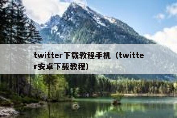 twitter下载教程手机（twitter安卓下载教程） 第1张