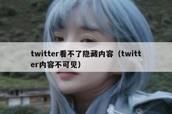 twitter看不了隐藏内容（twitter内容不可见） 第1张