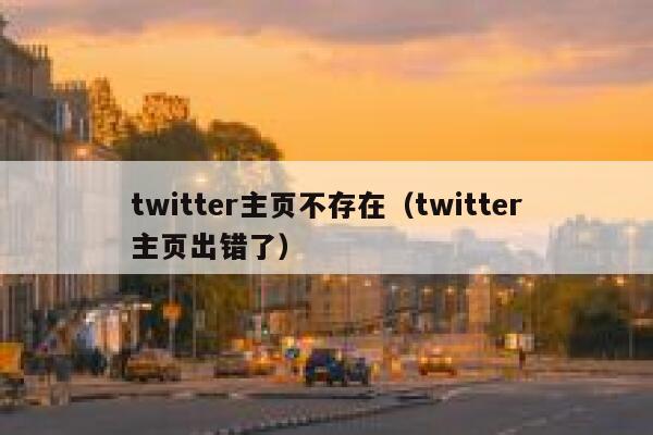 twitter主页不存在（twitter主页出错了） 第1张