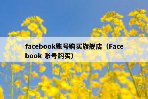 facebook账号购买旗舰店(Facebook 账号购买) 第1张 facebook账号购买旗舰店(Facebook 账号购买) 第1张