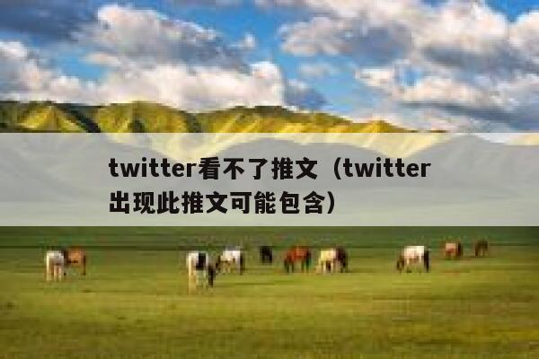 twitter看不了推文(twitter出现此推文可能包含) 第1张 twitter看不了推文(twitter出现此推文可能包含) 第1张
