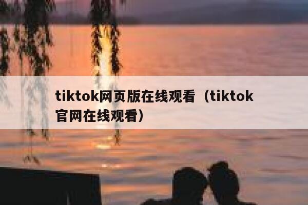 tiktok网页版在线观看(tiktok官网在线观看) 第1张 tiktok网页版在线观看(tiktok官网在线观看) 第1张