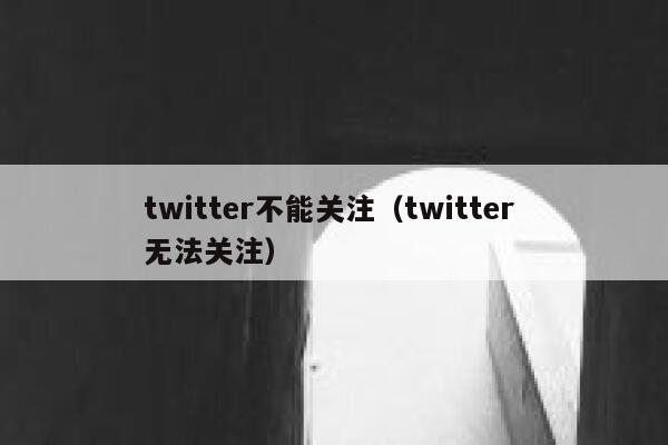 twitter不能关注(twitter 无法关注) 第1张 twitter不能关注(twitter 无法关注) 第1张